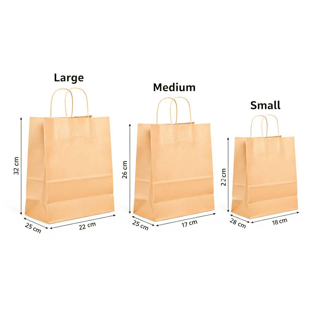 Paper carry bag brown - twisted handle pack of 250