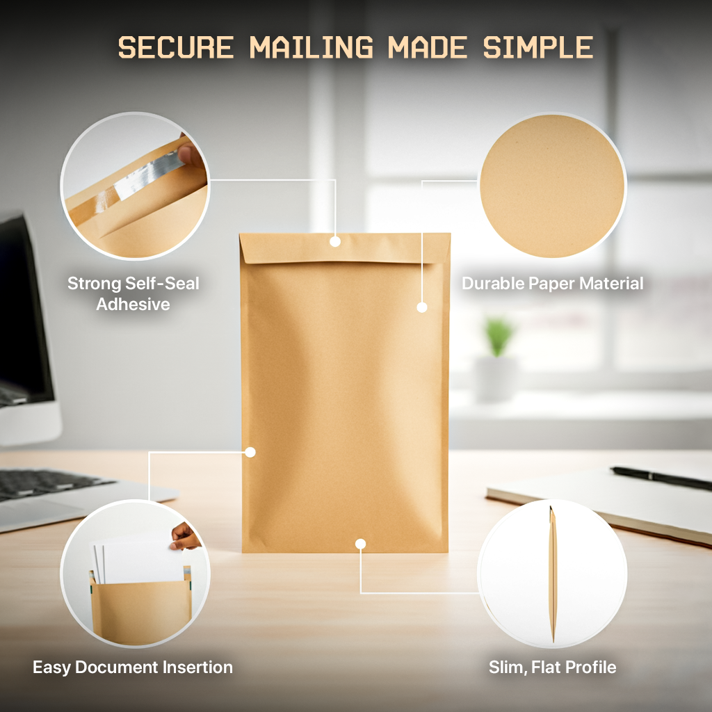 Papierversandtasche - braun