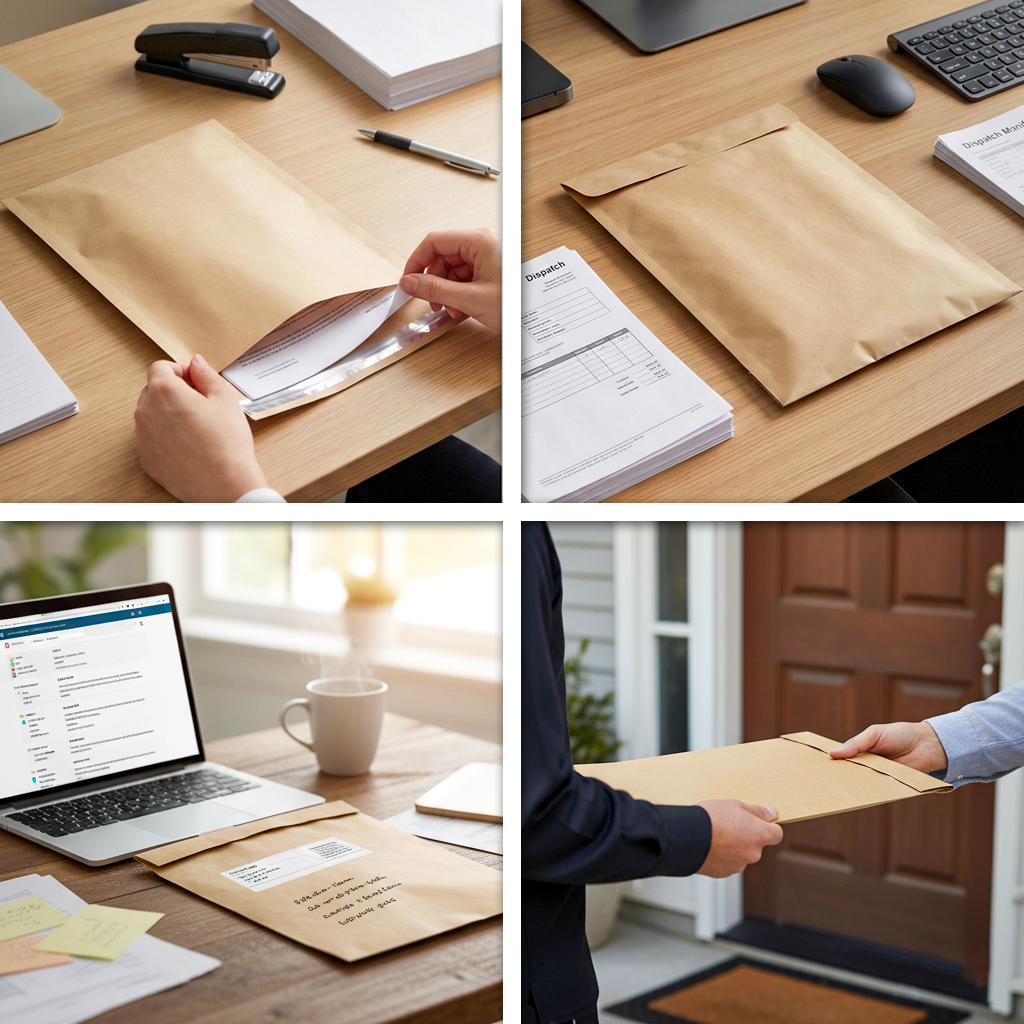 Papierversandtasche - braun