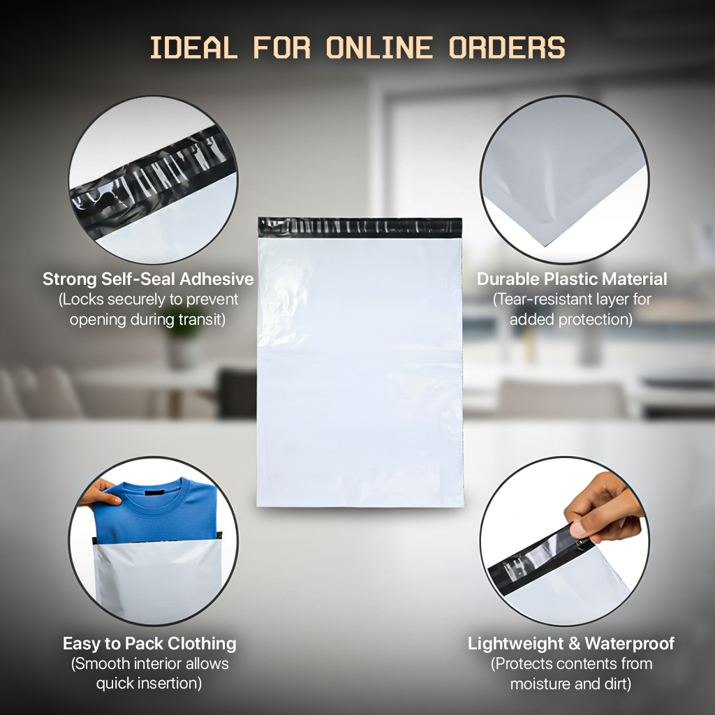 Versandtaschen aus Polymer – grau